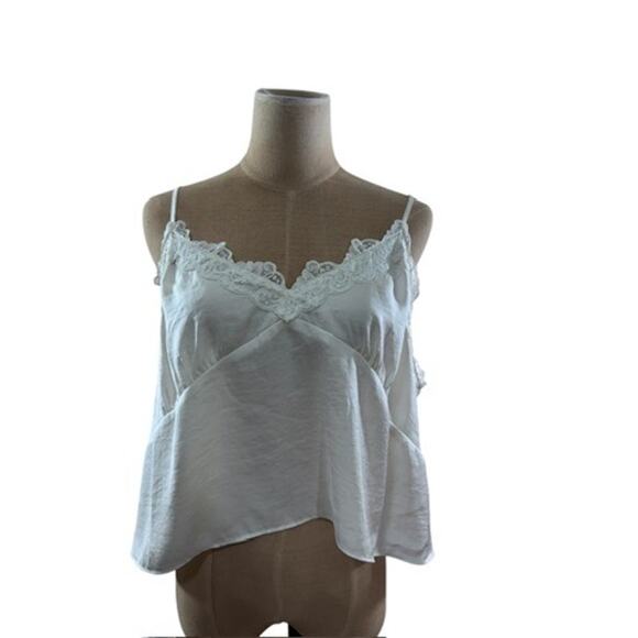 "ABOUND" Cream Colored Cami, Babydoll, Sexy, Cropped, Spaghetti Straps, Office - Picture 1 of 9